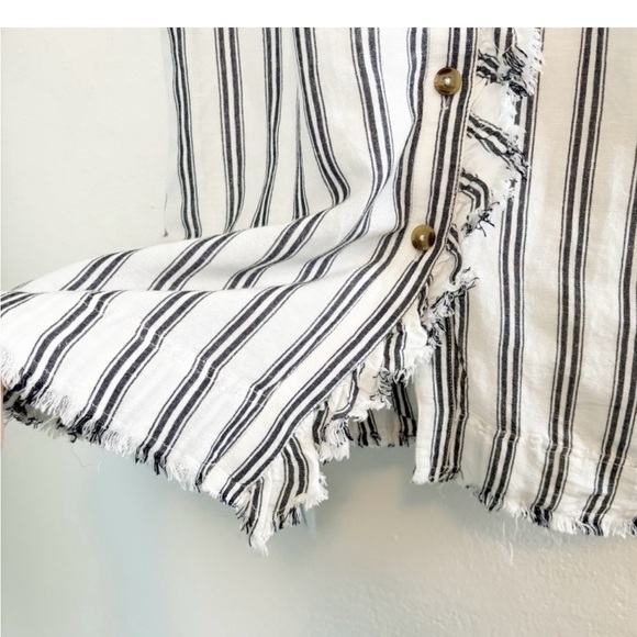 Pilcro Black and White Striped Midi Dress - Picture 7 of 13